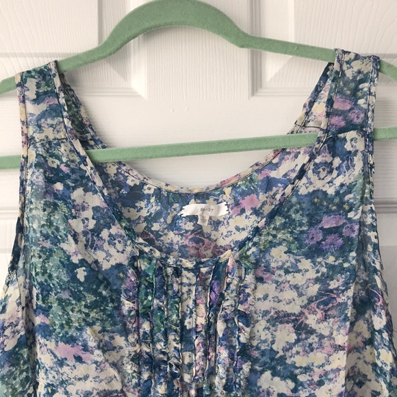 Medium Blue Green Silk Eliot Tank-top Shirt - Picture 2 of 13